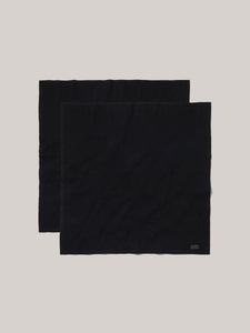Black Slub Knit Bandana 2-Pack